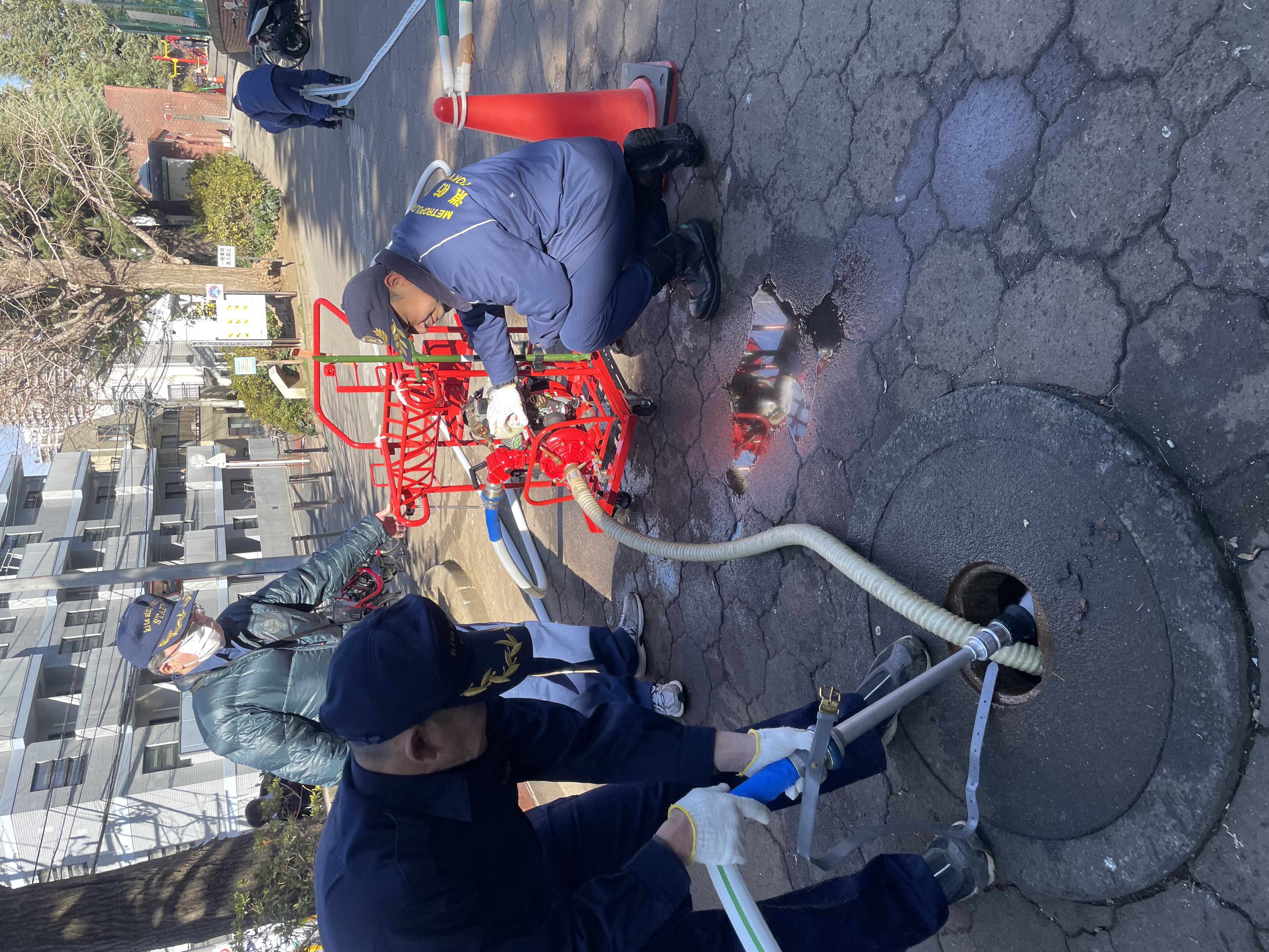 防災ポンプ点検